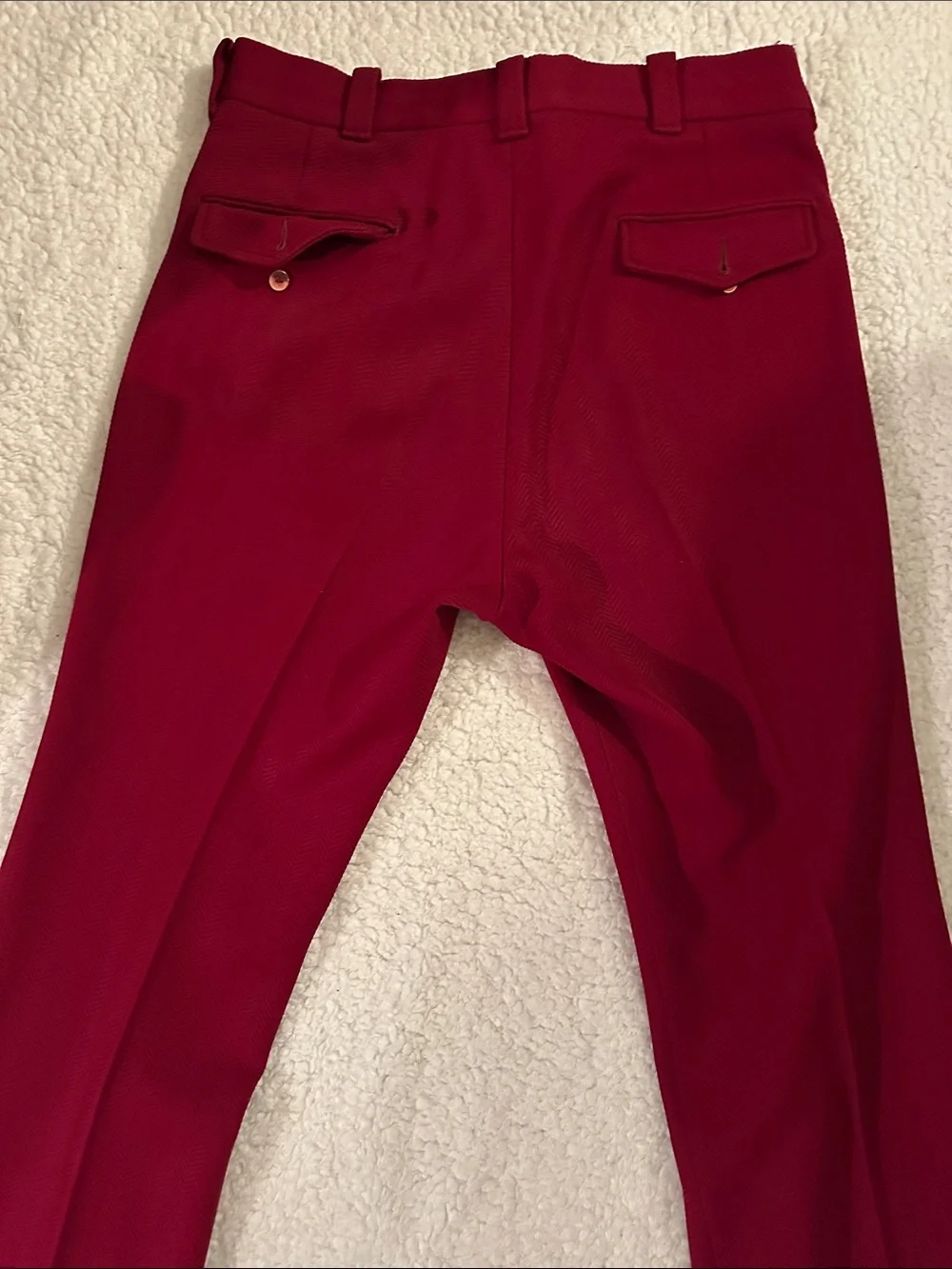Vintage Montgomery Ward Red Flared Pants
